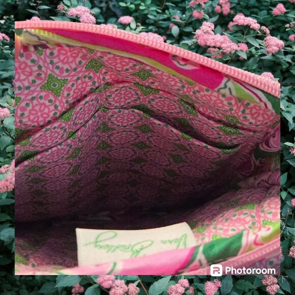 Vera Bradley Crossbody Bag Purse Mini Hipster Pinwheel Pink Preppy EUC - Picture 5 of 10